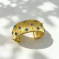 Bracciale rigido / Larghezza 26mm / Oro Stile Turchese