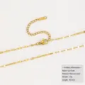 Chaîne à Lèvres en Acier Inoxydable Doré (Chaîne Seule (Sans Pendentif))