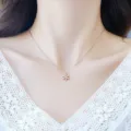 Rose Gold Snowflake Pendant Choker (XL0523)