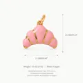 Roze Croissant Hanger - KC Goud Alleen (Zonder Hanger) / 13.6x17.3mm