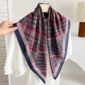 Abstract Plaid - Pink Blue (Double Sided)