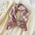 70x70cm High Quality Version / Eight-Line Check Red White