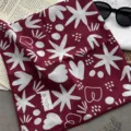 70x70cm High Quality Version / Seven-Leaf Cactus Burgundy