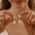 Pendientes de Perla con Estrás