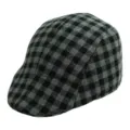 One Size / Bright Square Plaid Black and Gray