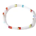 White Multi Color Gold Spacer