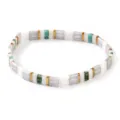 White Grey Turquoise Vintage
