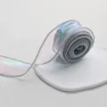 Fil de Queue de Poisson Iridescent / 4cm*9 Yards / Gris Brume