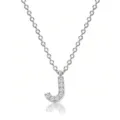 J-Necklace-White Gold (40+5cm)