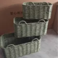 Iron Frame Hanging Basket Set of 3 / Green