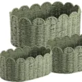 Iron Frame Petal-Mouth Set of 3 / Green