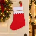 White Edge Gold Wire Christmas Stocking