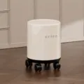With Lid With Wheels / Cream White
