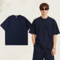 S / Solid Clean Style Top / Navy Blue