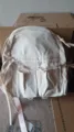 Klein (27x10x36cm) / Einzelne Tasche (Ohne Anhänger) / Weiß mit Rosa Seil