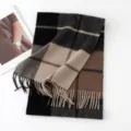 Black and Beige Plaid / 30*180cm