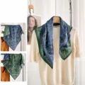 Blue Green Floral Weave