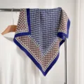 Blue Brown Square Pattern (Two-Sided Same Color)