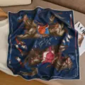 Galloping Twin Horses (Double-Sided Same Color) / 65*65cm