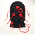 Adulte 56-59cm / Noir Rouge Cœur