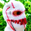 Adulte 56-59cm / Blanc Yeux Rouges