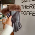 One Size / S176 Faux Mink Fur Cuff / Chocolate
