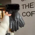 One Size / S176 Faux Mink Fur Cuff / Black