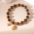 Large Beaded Pendant Style (c) / Brown