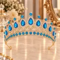 Gold + Seeblau Strass