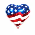 Heart Shape USA Flag