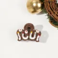 4cm Kerst Kleine Klauw Clip - Golvend Bruin