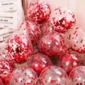 Ballons Confetti Rouges (Paquet de 50)