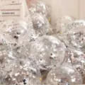 Ballons Confetti Argentés (Paquet de 50)