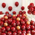 Double Bonheur Double Couche 50 + Or Métallique 20 Ballons