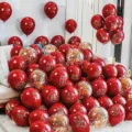 Double Bonheur Double Couche 50 + Confetti Or 20 Ballons