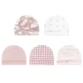 Floral Tropical+Cerise+Taro+Carreau Taro+Pois Rose Pêche (Set de 5)