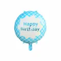 Karomuster Geburtstag / 18 Zoll / Blau