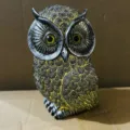 Large Silver Owl (9x9x14cm)