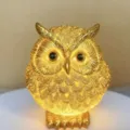 Small Golden Owl (9x8x10.5cm)
