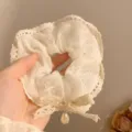 Pearl Bow Hair Scrunchie
