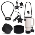 Schwarzer Stern Glitzer Set