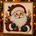 Printed Gold-Rimmed Santa Claus Style