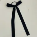 Rubber Band Bow Hair Tie / Black