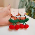 Kirsche Haargummi (1024) / 1 Paar / Rot
