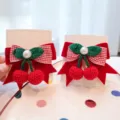 Perle Schleife Kirsche Haarnadel (1025) / 2 Stück/Set / Rot