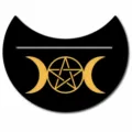 Pentagramm Mond Stil / Schwarz