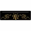 Rechteckige Doppelschlange Sonne Stil / Schwarz