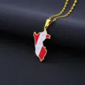Peru Karte Halskette / Gold