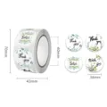 White Floral Thank You Label 500 Pcs/Roll