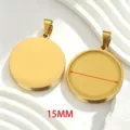Rond / 15mm / Or
